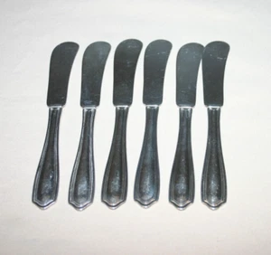 Set di 6 antichi coltelli da burro GORHAM logo di ancoraggio argento EP (R-888) - Foto 1 di 6