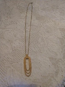 VINTAGE MONET LANGE GOLDFARBENE HALSKETTE - Bild 1 von 3