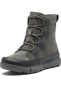 Sorel Explorer Waterproof Winter Boots, Black Gray, Men's 10 (Fits Like 9.5) - Picture 1 of 11