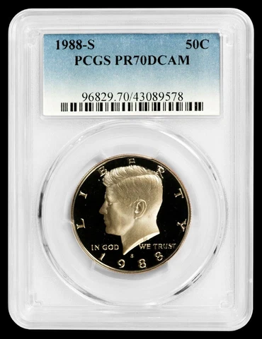 1988-S Kennedy Half Dollar PCGS PR70DCAM - NONE GRADED HIGHER! Cover