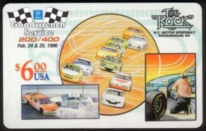 $6. Goodwrench 200/400 The Rock Rockingham NC 1996 Phone Card Nascar Race 2023 - Picture 1 of 2