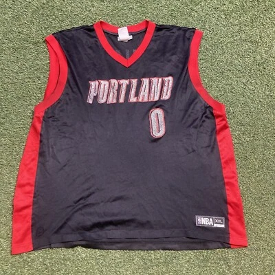 Portland Trail Blazers Jersey 2XL Distressed Damian Lillard #0 Game-day Tee - Image 1 of 4