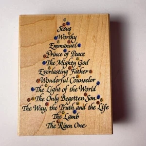 His Name Tree~Christmas~Religion~Rubber Stamp~4" X 5.25"~Stampendous R080 - Picture 1 of 7