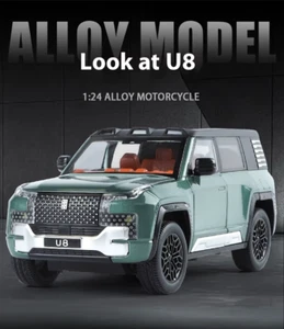 1:24 BYD LOOK UPAT U8 SUV Alloy Car Diecast Model Sound & Light Pull Back - Picture 1 of 12