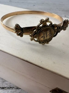 Victorian Era Monogramed B Gold Tone Bracelet - Picture 1 of 7