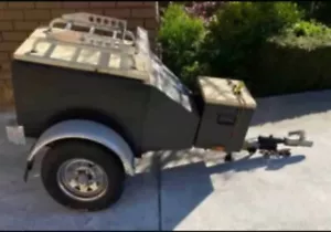 Purpose built Trailer to hook up to back of motorbike - Picture 1 of 3