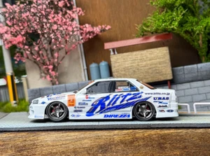 Coche de metal fundido a presión ZD Mortal 1:64 2004 D1 Ken Skyline GTR ER34 modelo a la deriva BN - Imagen 1 de 15