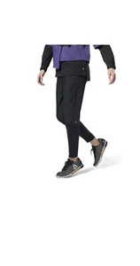 NWT - REEBOK Women's ''OS THERMOWARM DELTAPEAK' Black TRAINING PANTS - M - Picture 1 of 7
