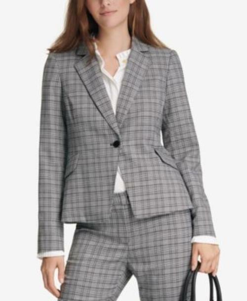 Black Plaid Blazer Jacket $104.25 TINI 