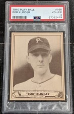 1940 Play Ball Bob Klinger PSA 4 VG-EX #165  Gorgeous Vintage Pirates