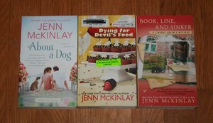 Lot 3 book Jenn McKinlay About a Dog Dying for Devil's Food Book, Line & Sinker - Picture 1 of 2