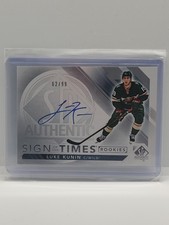 18-19 2017-18 SP AUTHENTIC LUKE KUNIN SIGN OF THE TIMES-ROOKIE AUTO #SOTR-LK /99