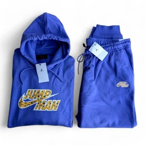 Nike Air Jordan Men's 2 PC Sweatsuit Size XL Concord Grape Jumpman Tracksuit - Picture 1 of 14