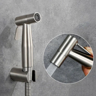 Bidet Brause Set Schlauch &Halter Dusche Edelstahl Hand WC Duschkopf Hygiene DHL - Bild 1 von 4