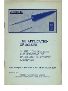 Radio Electronics - THE APPLICATION OF SOLDER - Adcola - c. 1960s/70s Booklet - Picture 1 of 4