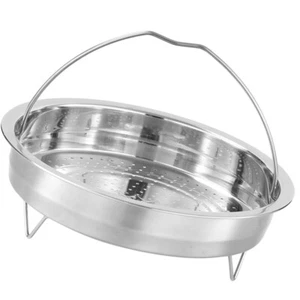 Steaming Dish with Stand Frying Pan Baby Stainless Steel Steamer Basket - Picture 1 of 12