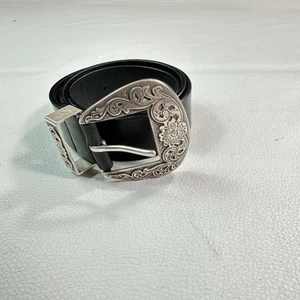 Silpada Designs italienischer Leder Damen Gürtel Rodeo Western gehämmert silber Gr. M - Bild 1 von 14