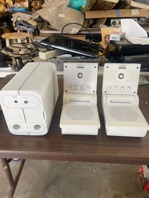 RARE Retro Altec Lansing ACS300.1 2.1 PC Foldable Speaker System WORKS! - Image 1 of 4