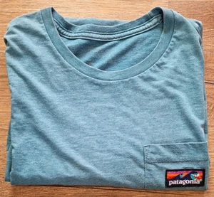 Patagonia Mens Green Medium Slim Fit Pocket Wave Logo Shirt - Picture 1 of 14