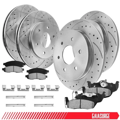 Front Rear Drilled Rotors + Brake Pads fits Nissan Armada Titan Infiniti QX56 Foto 1 de 4