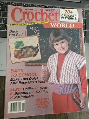 Cartera muñeca afgana Crochet World Magazine Halloween octubre 1987  Foto 1 de 4