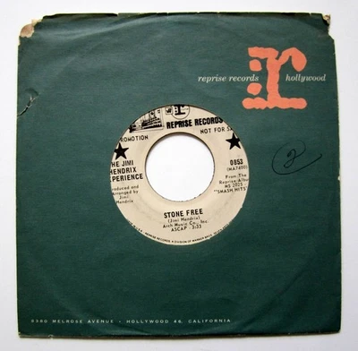 JIMI HENDRIX 45 Stone Free If 6 Was 9 REPRISE Promo VG+ 1960s Psych Hard Rock Foto 1 de 2