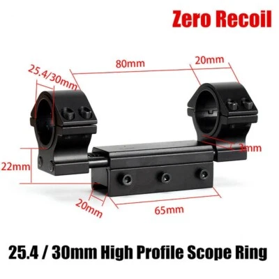 25.4/30mm Scope Rings Zero Recoil Mount For 11mm Dovetail/20mm Picatinny Rail - Image 1 of 4