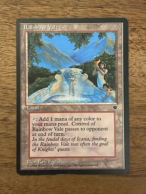 Rainbow Vale NM+ NEVER PLAYED Fallen Empires MTG Magic VINTAGE FREE SHIPPING - Image 1 of 2