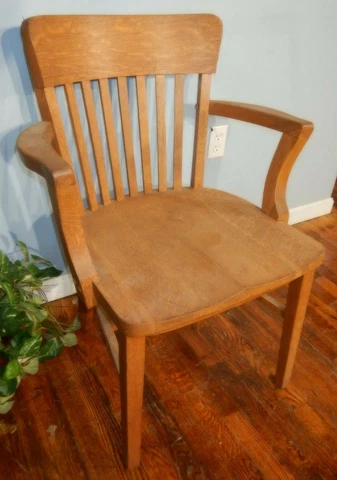 MCM Office Tiger Oak School Masters Chair  Arts & Crafts Cover