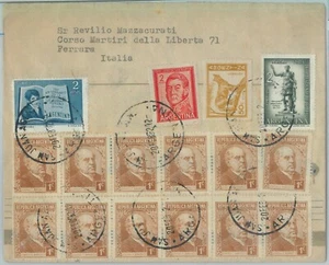 81425 - ARGENTINA - Historia Postal - Muy bonito franqueo en portada a ITALIA 1952 - Imagen 1 de 1