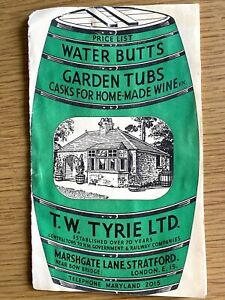 1936 BRITISH WOODEN WINE BARRELS & KEGS vintage advertising brochure WATER BUTTS