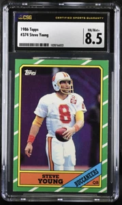 1986 Topps STEVE YOUNG Tampa Bay BUCCANEERS Football GRADED Card CSG 8.5 #374 RC - Picture 1 of 2