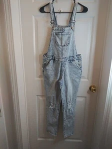 Girls Jean Overalls Size 16. Disstressd nice overalls - Picture 1 of 15