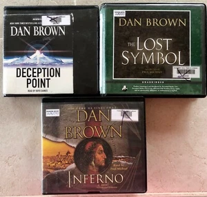 3 Audiobooks by Dan Brown - Inferno, The Lost Symbol & Deception Point CD Books - Picture 1 of 11
