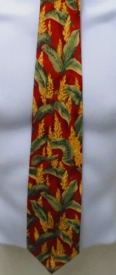 Corbata roja Tommy Bahama con flores y hojas Foto 1 de 4