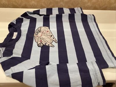 NUEVA Camisa Hanna Andersson Niño Talla 5 Manga Larga Star Wars Azul Rayas Foto 1 de 4