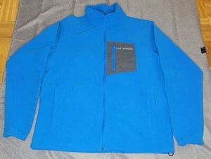 Columbia Omni Heat Full Zip Jacket Blue Soft Shell Thermal Comfort Size M Medium - Picture 1 of 11