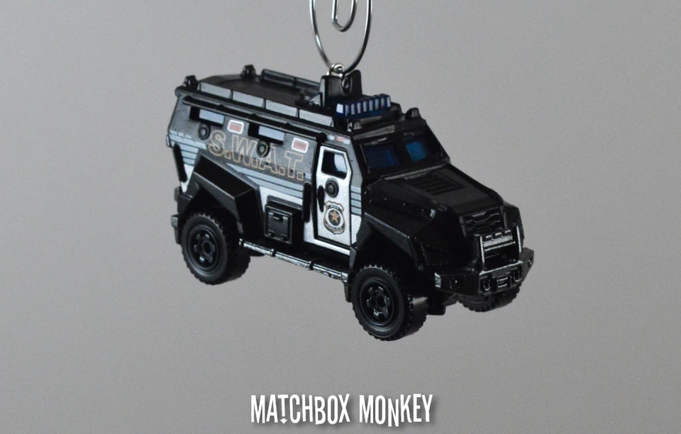 Police SWAT Unit Truck Special Forces 1/64 Custom Christmas Ornament Adorno - Image 1 of 4
