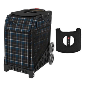Zuca Sport Bag - Imperial Plaid with  Black/Pink Seat Cover (Black Non-Flashing - Picture 1 of 1