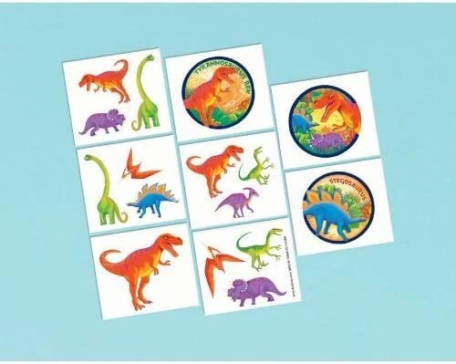 Dinosaurios prehistóricos jurásicos niños fiesta de cumpleaños favor tatuajes temporales Foto 1 de 1