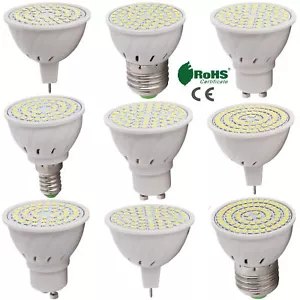 GU10 MR16 E26 E27 LED Spotlight Bulb 2835 SMD 4W 5W 6W Lamp Bright 110V 220V 12V - Picture 1 of 17