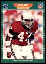 1989 Pro Set Cedric Mack Football Cards #332