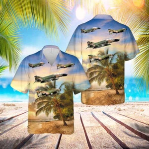 Us Air Force Usaf Mcdonnell Douglas F 4c Phantom Ii Hawaiian Shirt 8211 Beachwea - Picture 1 of 2