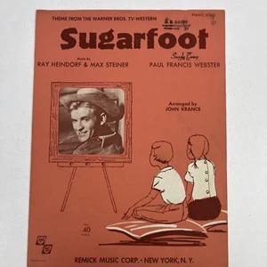 De colección 1960 Sugarfoot Serie de TV Piano Solo Heindort & Steiner, Partituras Webster - Imagen 1 de 6