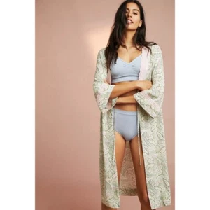 NWT!! Anthropologie FLOREAT Paisley Robe Eyelet Lace Romantic Cottage ~ Small - Picture 1 of 14