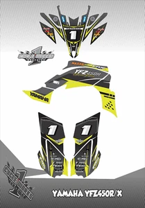 Yamaha YFZ 450R 450X 09-13 ATV QUAD SEMI CUSTOM GRAPHICS KIT FLUID - Bild 1 von 1