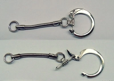 LLAVEROS Cadena Serpiente con Extremo a Presión de Bloqueo ~ Anillo de 20 mm (3/4") ~ Añadir Dijes de Cuentas Foto 1 de 4