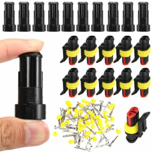 10 Set 2Pin Waterproof Car ATV Electrical Wire Sealed Connector Plug Cable 12V - Bild 1 von 9