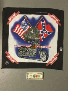 Nuevo pañuelo de colección antiguo de lote antiguo nuevo de lote antiguo con licencia Harley Davidson hecho en EE. UU. - Imagen 1 de 4
