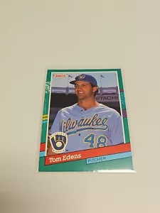 1991 Donruss #590 Tom Edens - Milwaukee Brewers - Picture 1 of 2
